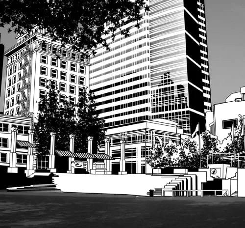 Pioneer Courthouse Square, by Illya King